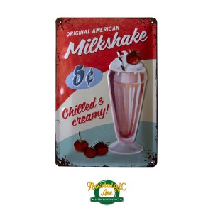 22255 Metal Plate 20x30sm - Original American Milkshake